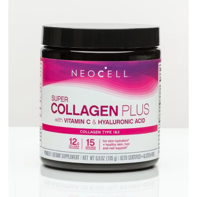 NeoCell Super Collagen Plus with Vitamin C and Hyaluronic Acid, Collagen Type 1 and 3 Dietary Supplement, Keto Certified, Gluten-Free, 6.9 Ounces | Target