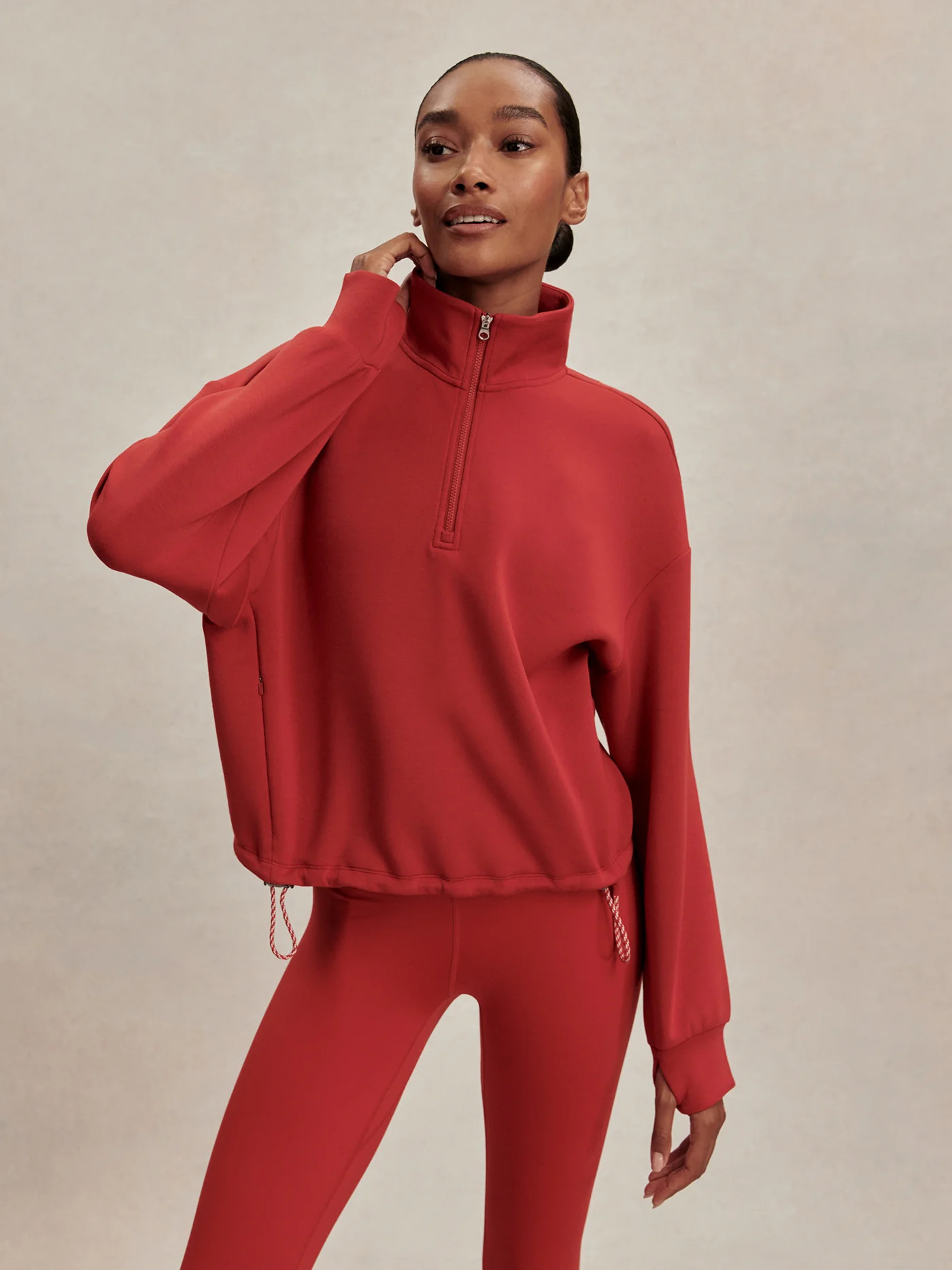 Sian Cropped Half-Zip Active Sweatshirt | Varley UK | Varley UK