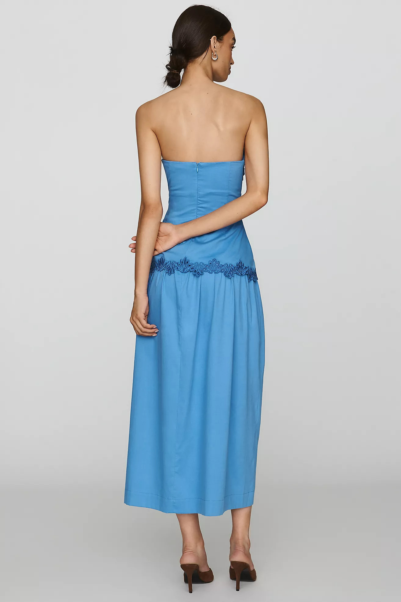 MON RENN Fran Strapless Midi Dress | Anthropologie (US)