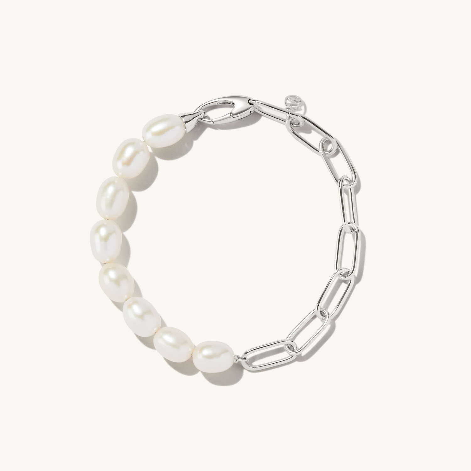Dual Pearl Bracelet: Handcrafted in Sterling Silver and Pearls| Mejuri | Mejuri (Global)