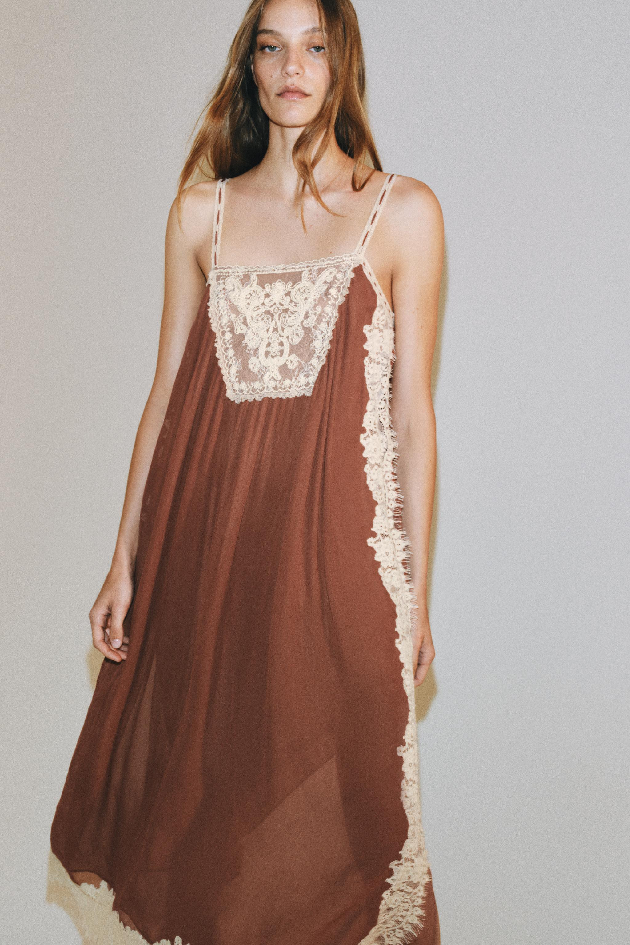 ZW COLLECTION LACE STRAP DRESS | Zara UK