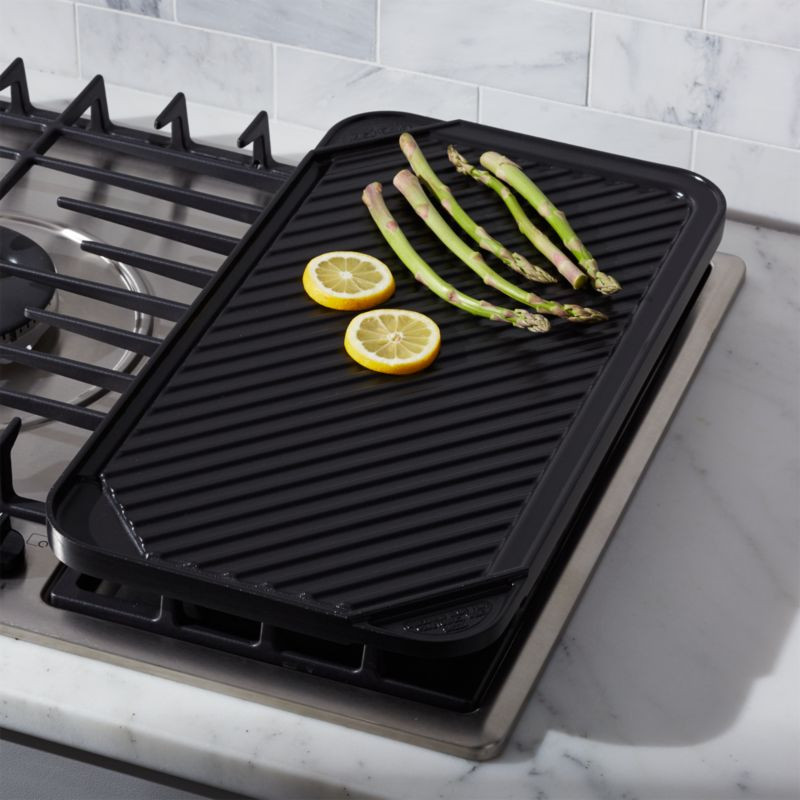 Reversible Ceramic Double Griddle + Reviews | Crate & Barrel | Crate & Barrel