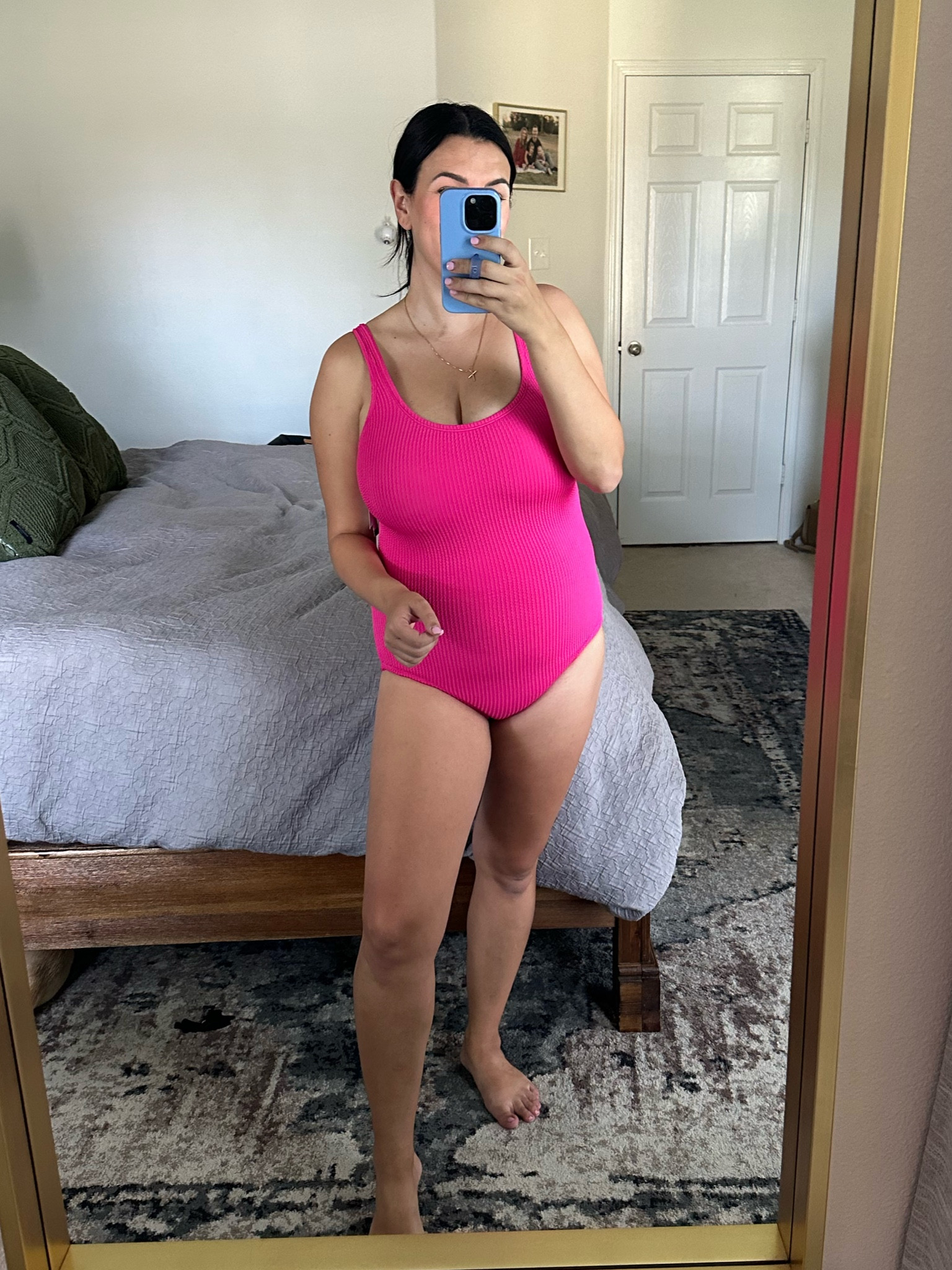 Walmart swimsuit - wearing a large 

Pink one piece 
Barbie 
Walmart finds 

#LTKSeasonal #LTKunder50 #LTKswim