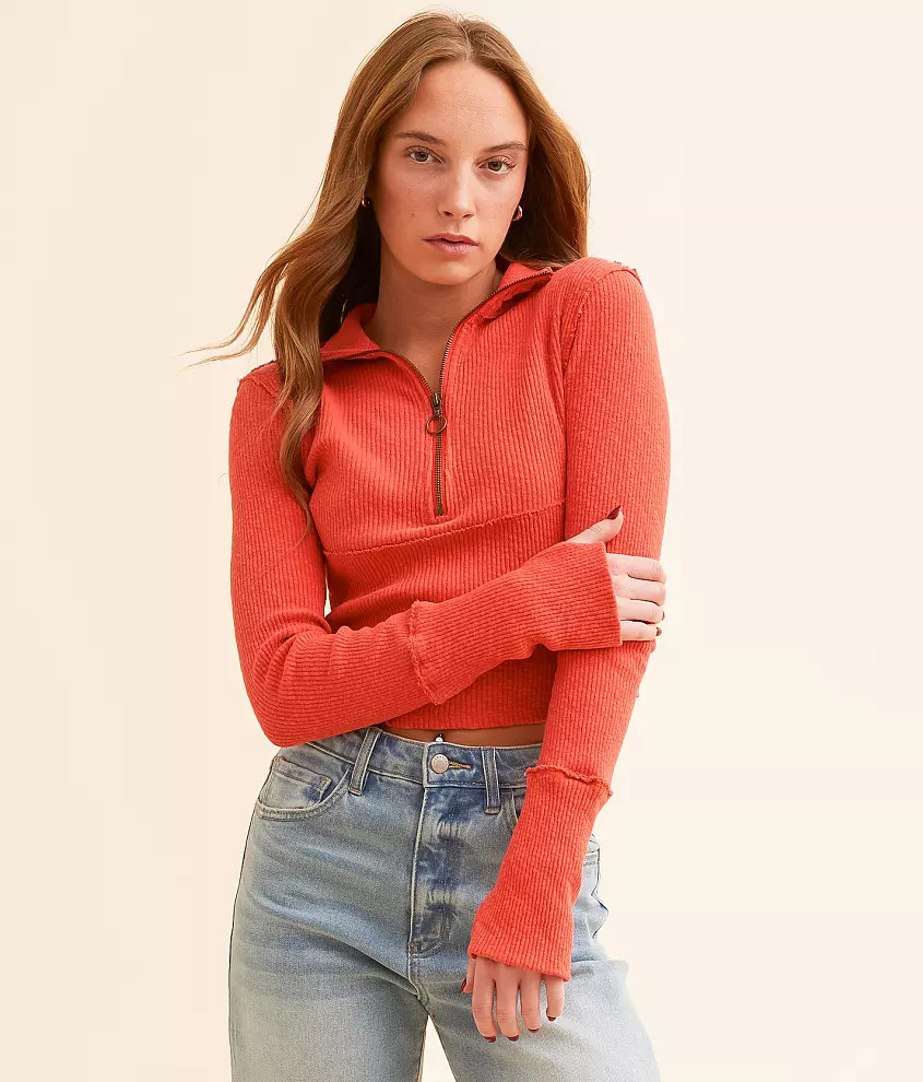 Midnight Half Zip Cropped Pullover | Buckle