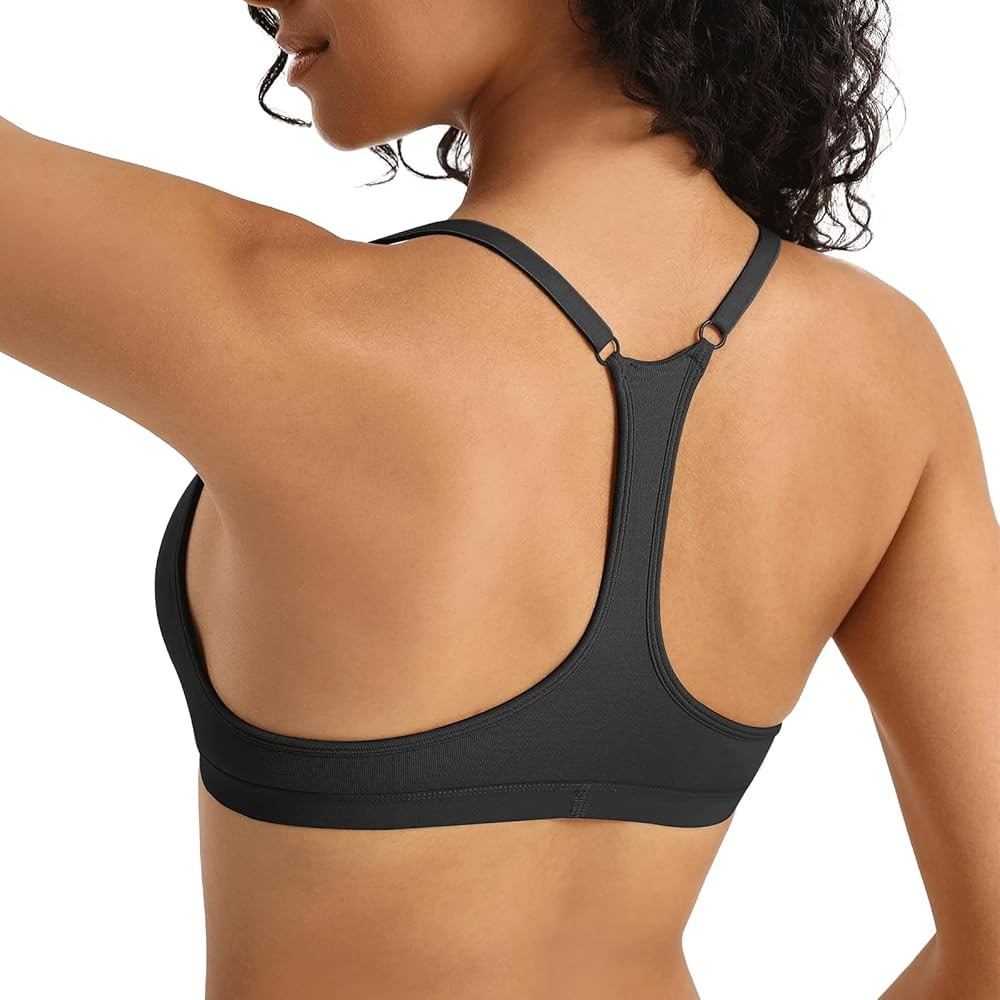 INIBUD Sports Bras for Women Racerback Triangle Padded Bralette Y Back Seamless Bra No Underwire ... | Amazon (US)