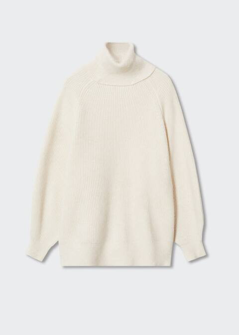 Rolled neck cable sweater -  Women | Mango United Kingdom | MANGO (UK)