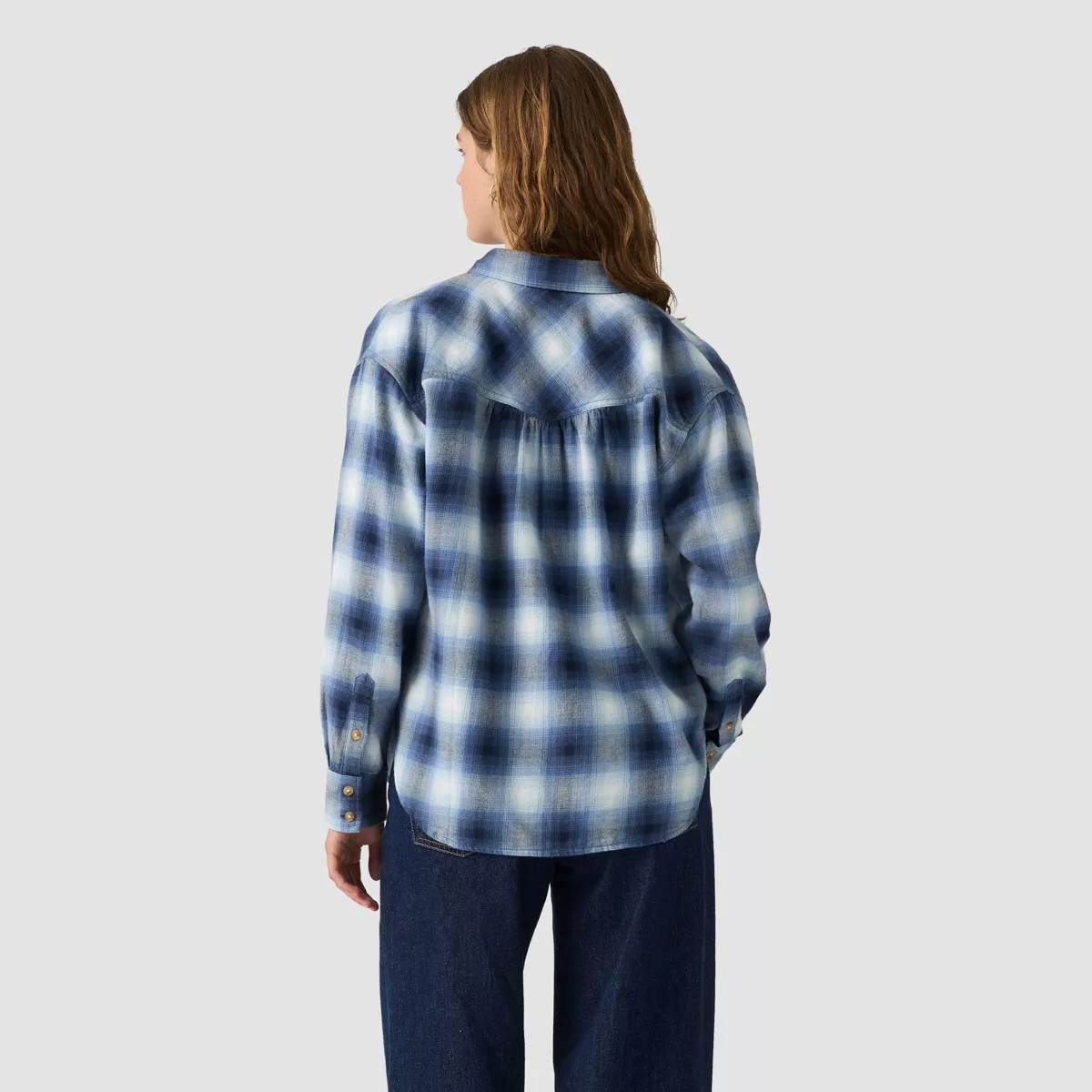 Levi's\u00ae Women'sShirt Nash Flannel - Blue Plaid L | Target
