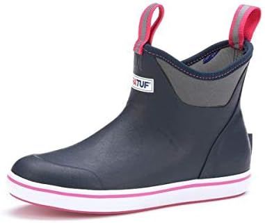 Xtratuf Women's 6 In Ankle Deck Boot Navy/Pink 8 | Amazon (US)