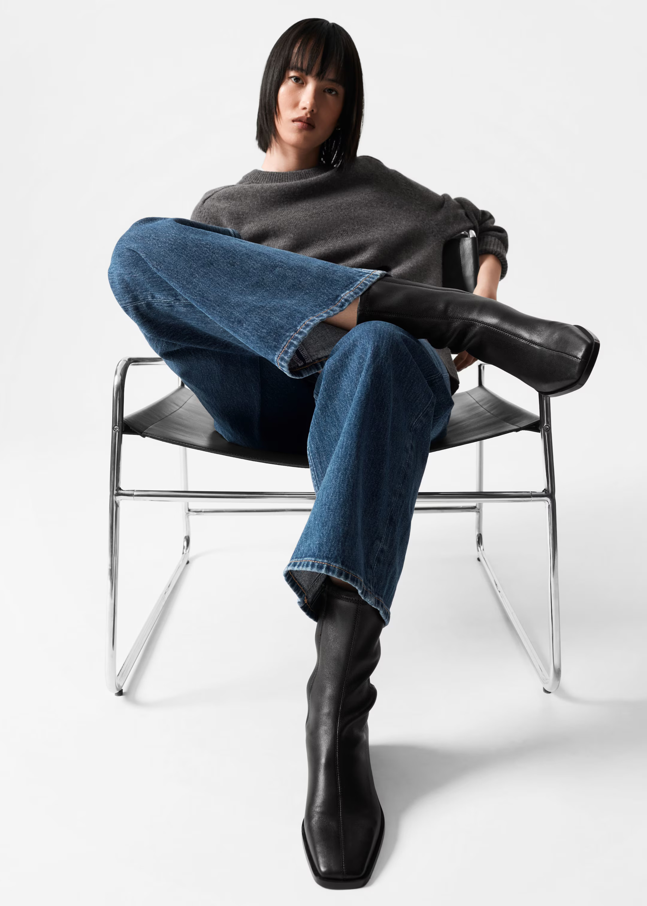 Sockboots aus Leder - Schwarz - & Other Stories DE | & Other Stories EU