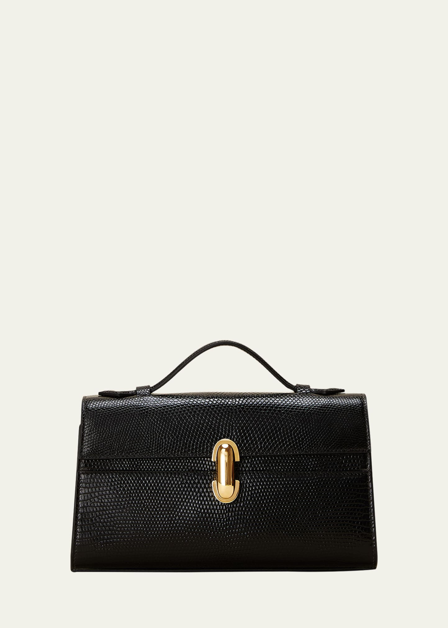 Savette The Symmetry Pouchette Lizzard Top-Handle Bag | Bergdorf Goodman