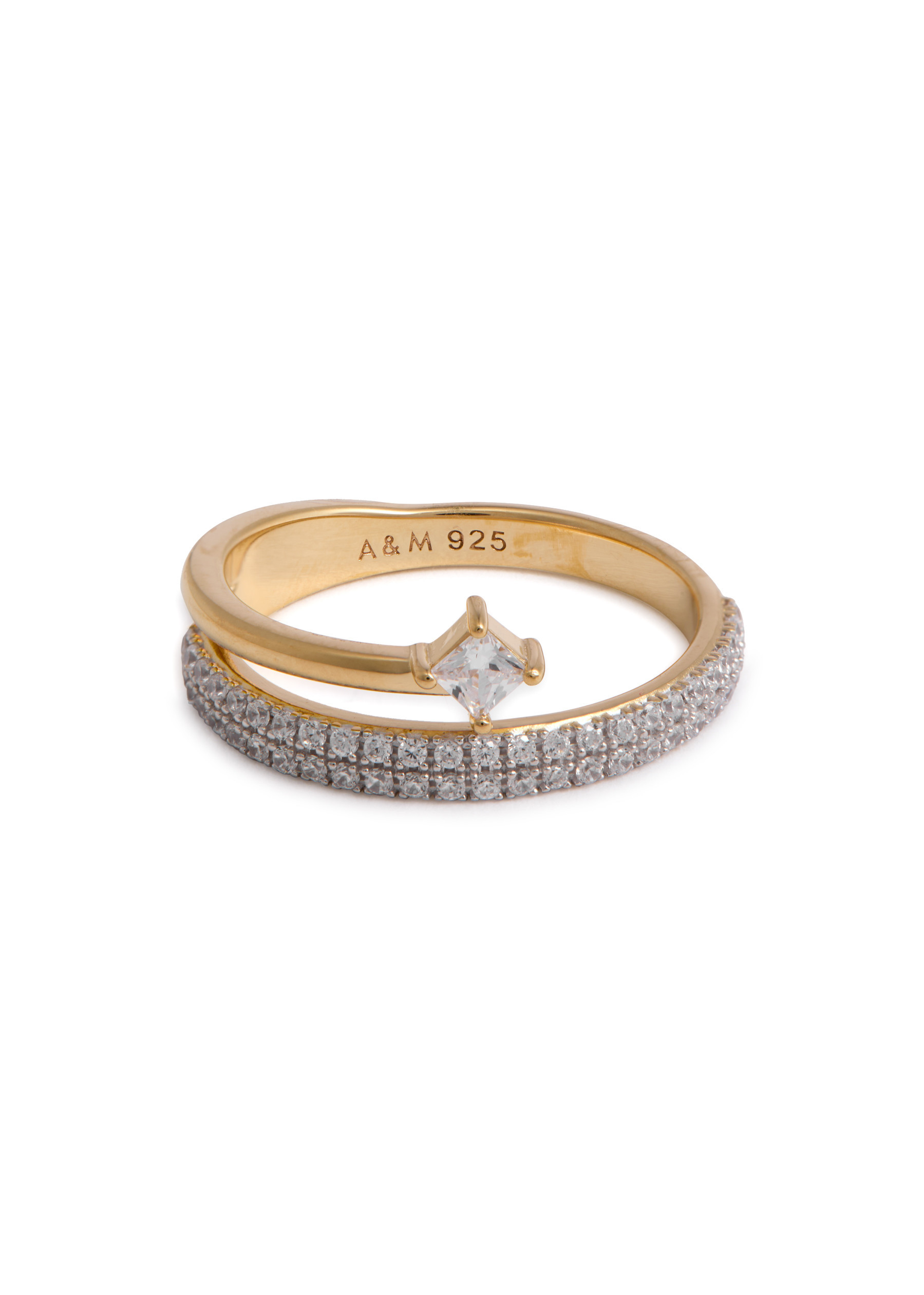 Crystal Illusion 18kt gold-plated ring | Harvey Nichols