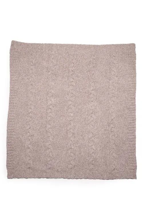 barefoot dreams CozyChic™ Heathered Cable Baby Blanket in Heathered Dove Gray at Nordstrom | Nordstrom