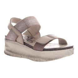 Women's OTBT Nova Platform Sandal Silver Leather/Textile | Bed Bath & Beyond