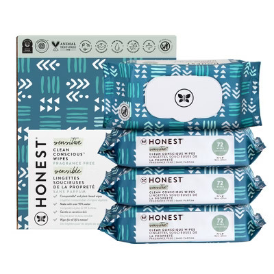 The Honest Company Plant-Based Baby Wipes made with over 99% Water - Balance Blues - 288ct | Target