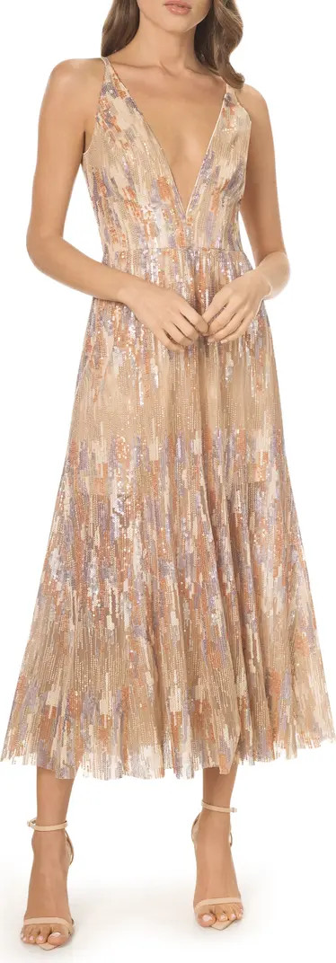 Sierra Sequin Plunge Neck Gown | Nordstrom