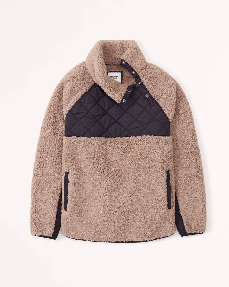 Winterized Asymmetrical Snap-Up Fleece | Abercrombie & Fitch (US)