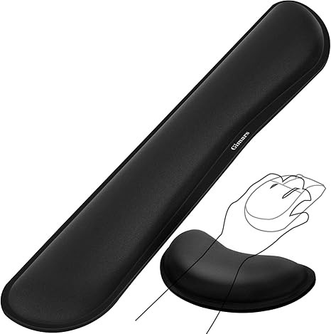 Gimars Upgrade Enlarge Silky and Superfine Fabric Gel Memory Foam Keyboard Wrist Rest Set, Ergono... | Amazon (US)