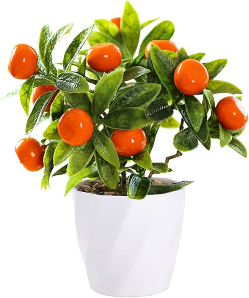 Aphmeir Artificial Orange Tree Potted Plants, 10 Inch Artificial Fruit Bonsai Tree Orange Decor, ... | Amazon (US)