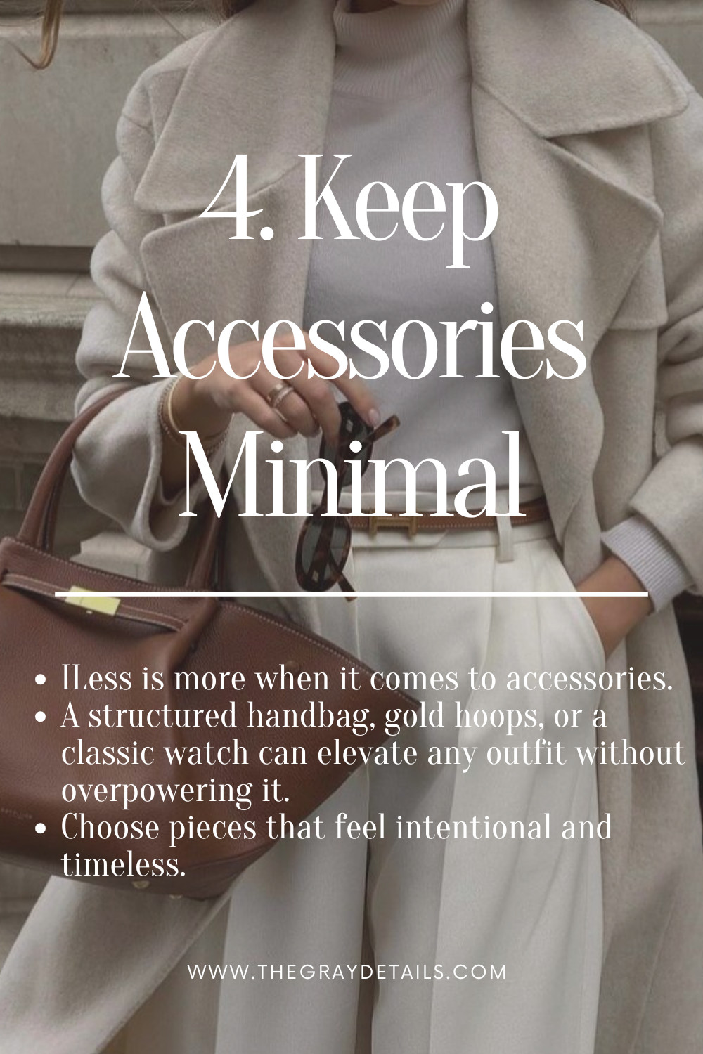 Less is more when it comes to accessories. A structured handbag, gold hoops, or a classic watch can elevate any outfit without overpowering it. Choose pieces that feel intentional and timeless. 

 #LTKSeasonal #LTKShoeCrush #LTKItBag