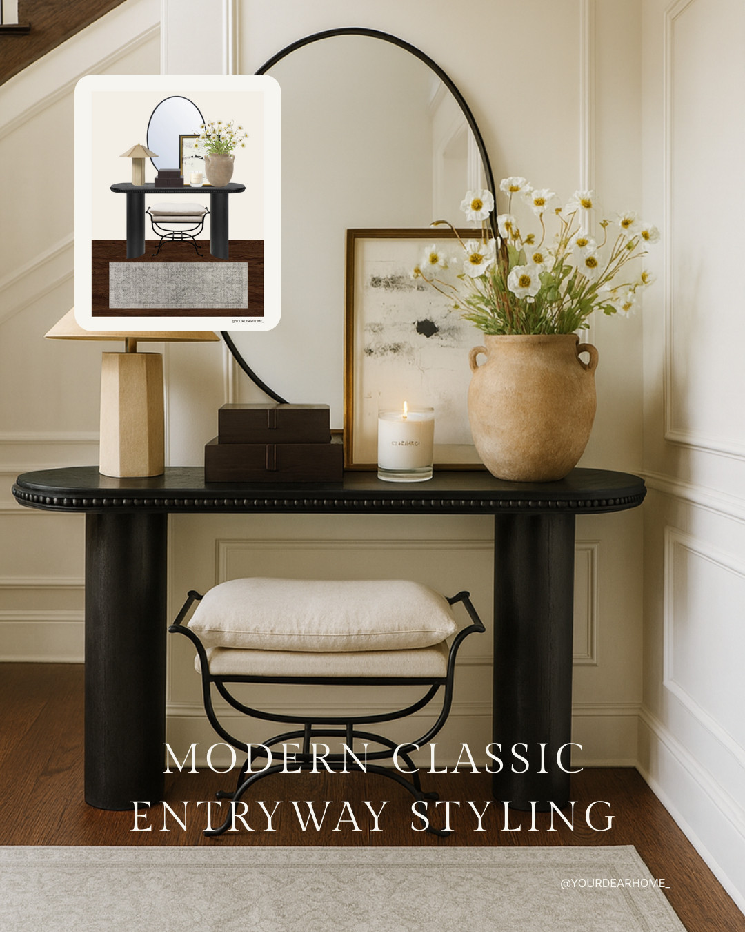 Luxurious entryway styling idea on a budget!  

 

#LTKHome