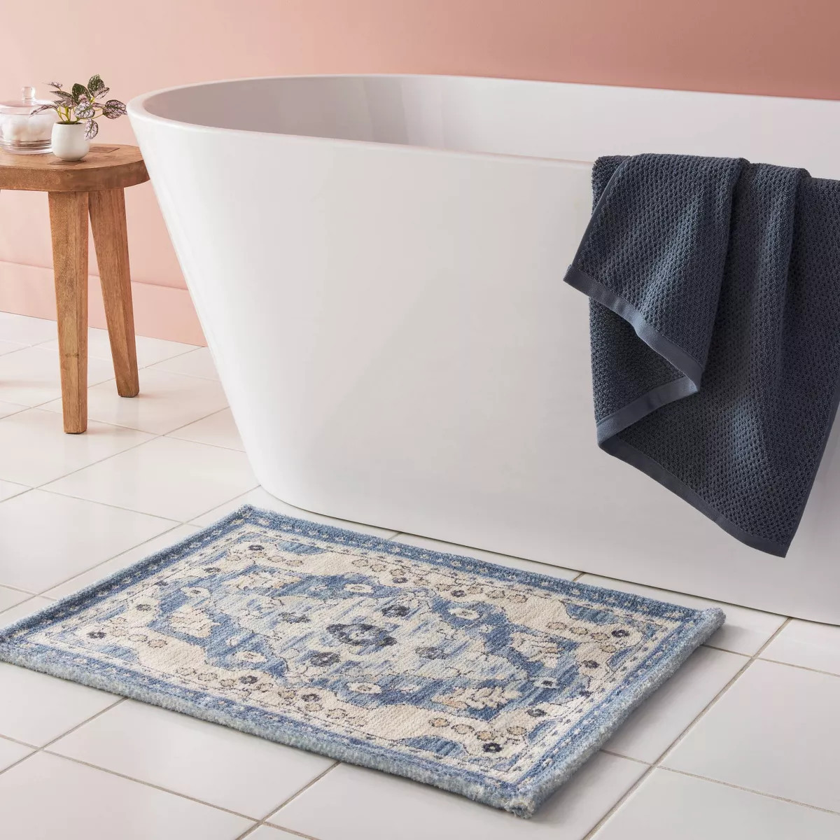 20"x30" Medallion Bath Rug Blue - Threshold™ | Target