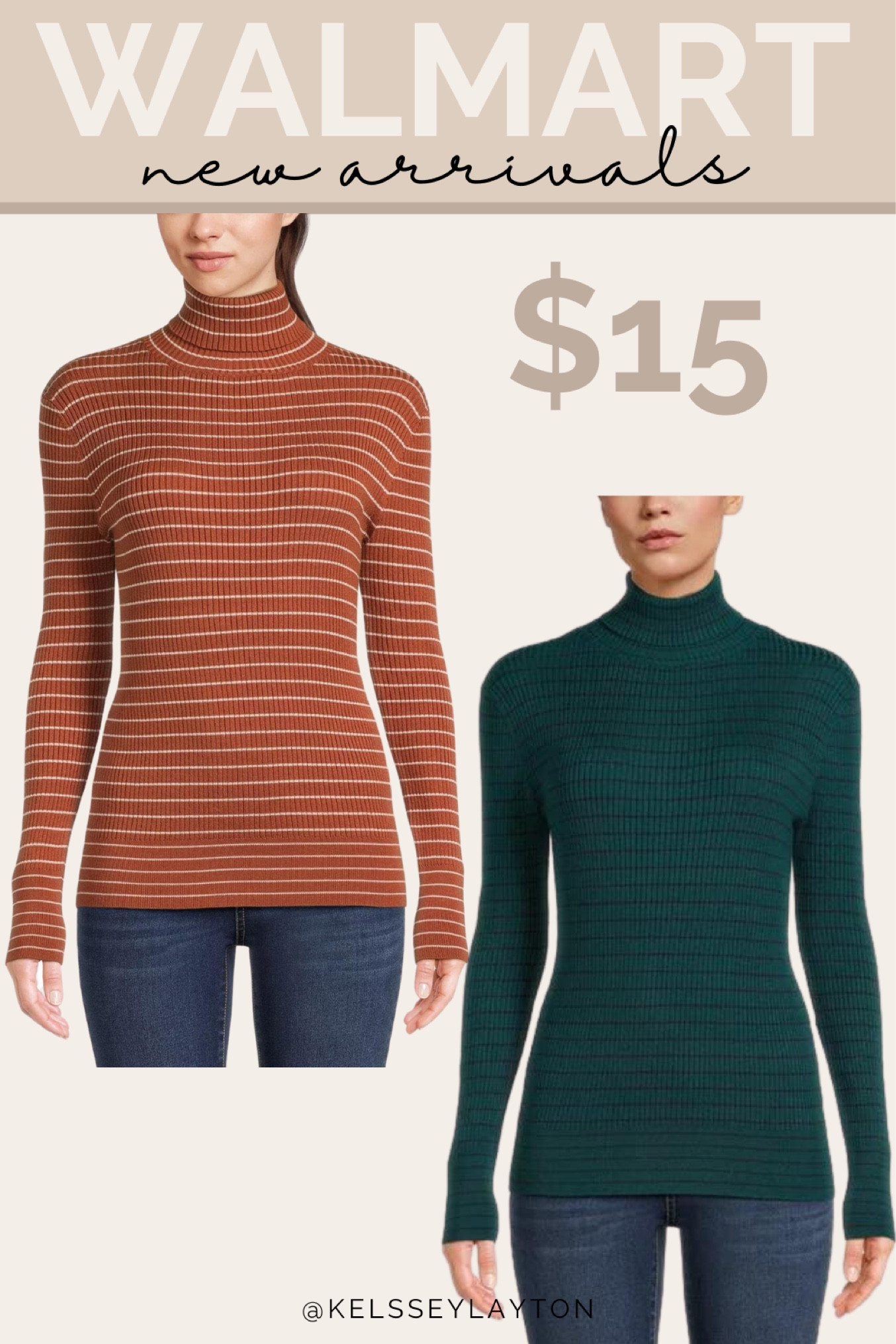 Walmart new arrival, time and tru striped turtleneck !

#LTKfindsunder50 #LTKstyletip #LTKSeasonal