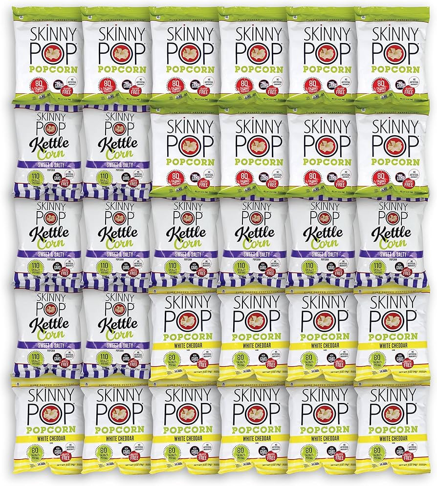 Niro Assortment | Bulk Popcorn, Skinny Pop Popcorn Individual Bags Variety Pack - Skinny Pop, 30 ... | Amazon (US)