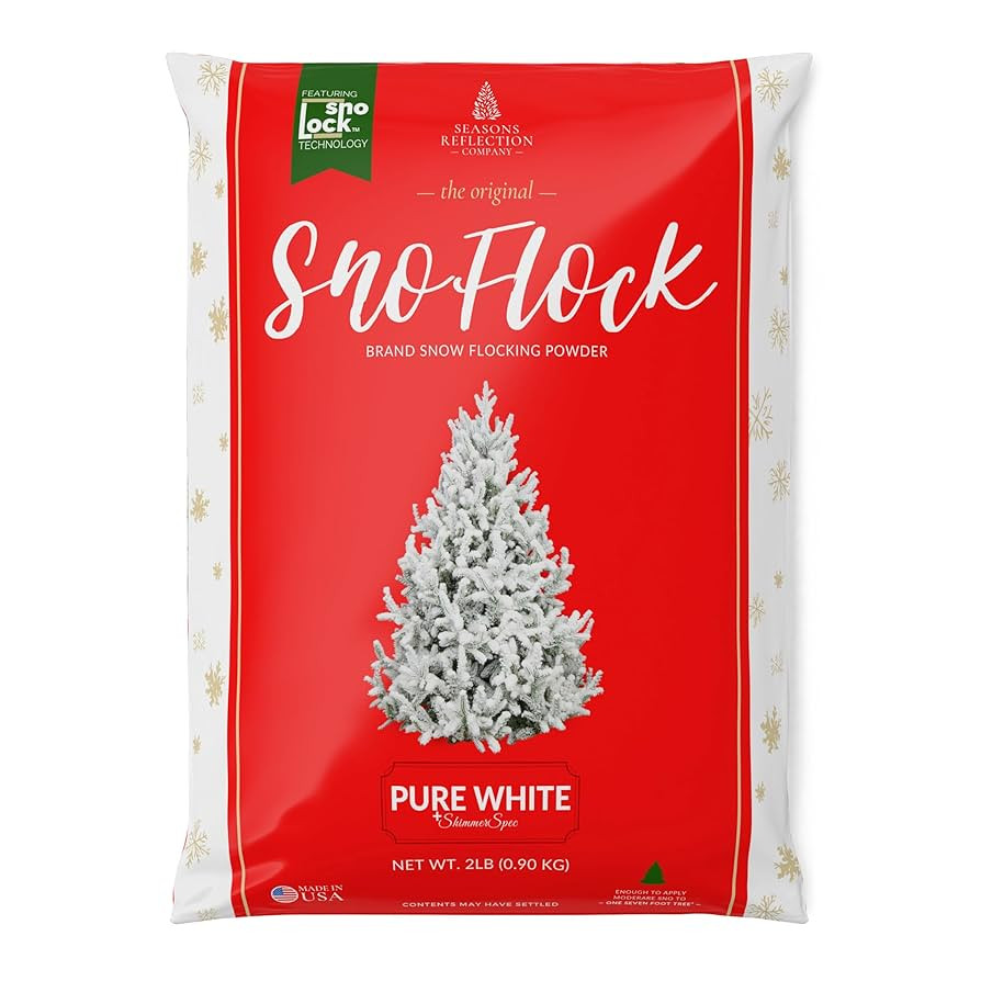The Original Premium Self-Adhesive Snow Flock Powder with ShimmerSpec for Christmas Trees & Decor... | Amazon (US)