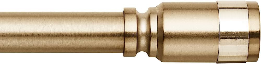 MODE Premium Collection 1 1/8" Diameter Curtain Rod, Cylinder Curtain Rod Finials and Steel Wall Mou | Amazon (US)
