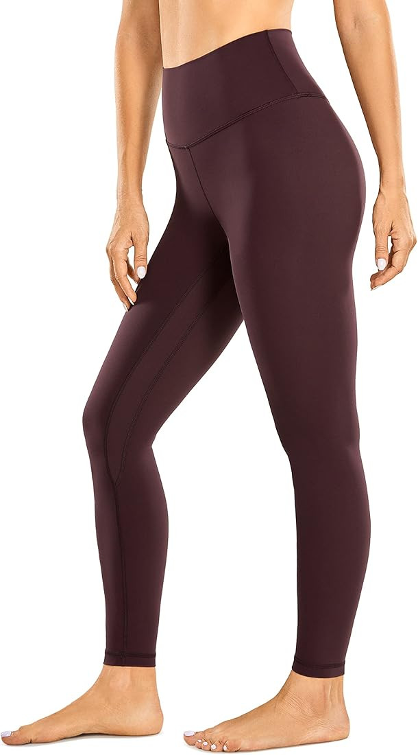 CRZ YOGA Womens Brushed Naked Feeling Workout Leggings 25" / 28"- High Waisted Gym Compression Tummy | Amazon (US)