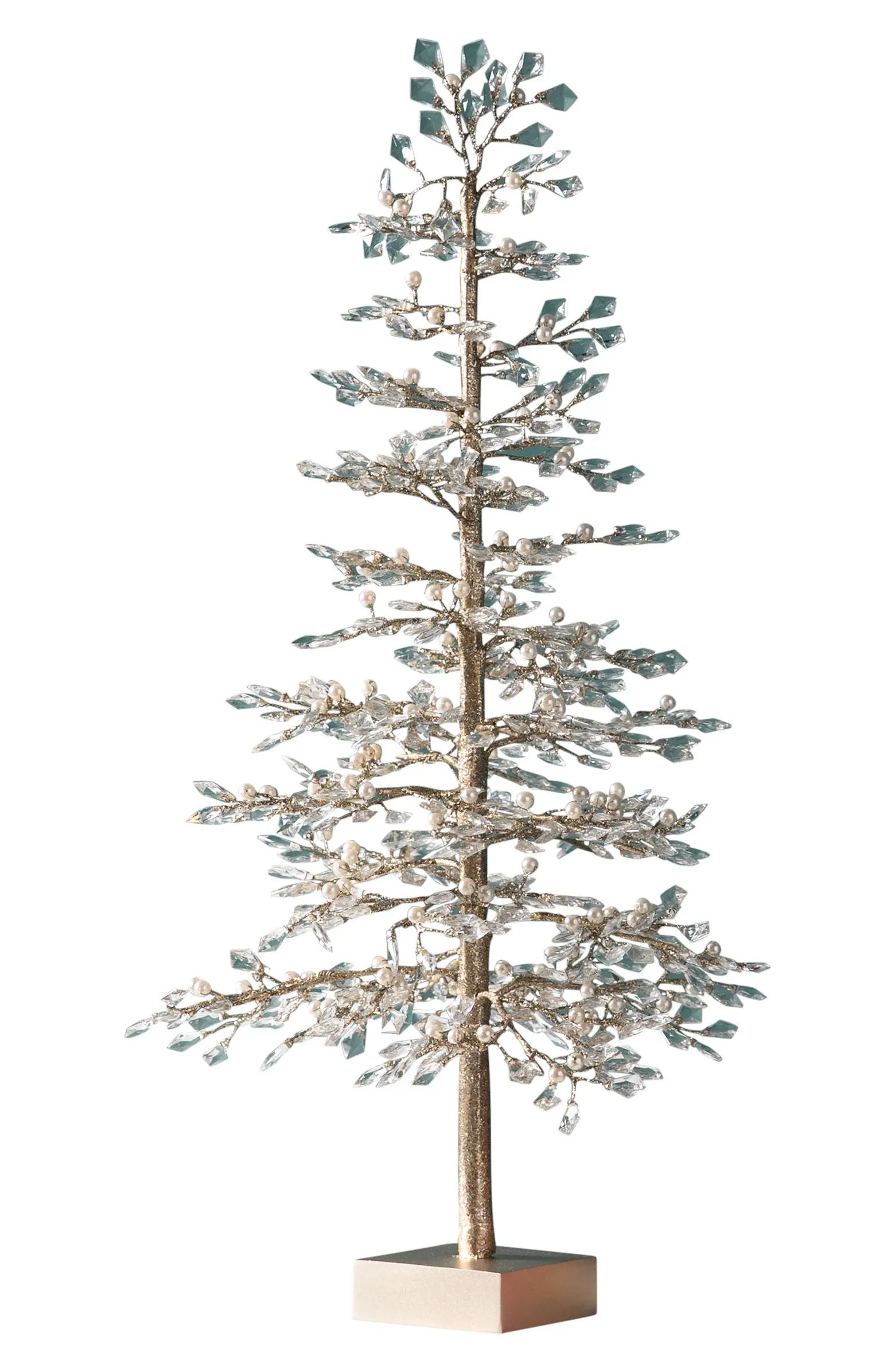 Balsam Hill Crystal & Bead Champagne Tabletop Tree | Nordstrom | Nordstrom