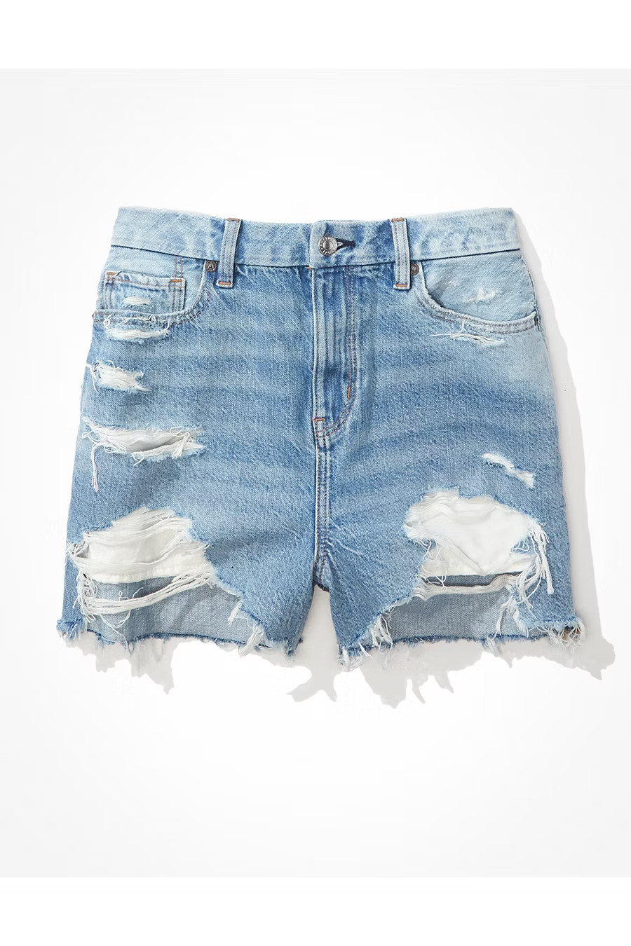 AE Curvy Denim Mom Shorts | American Eagle Outfitters (US & CA)