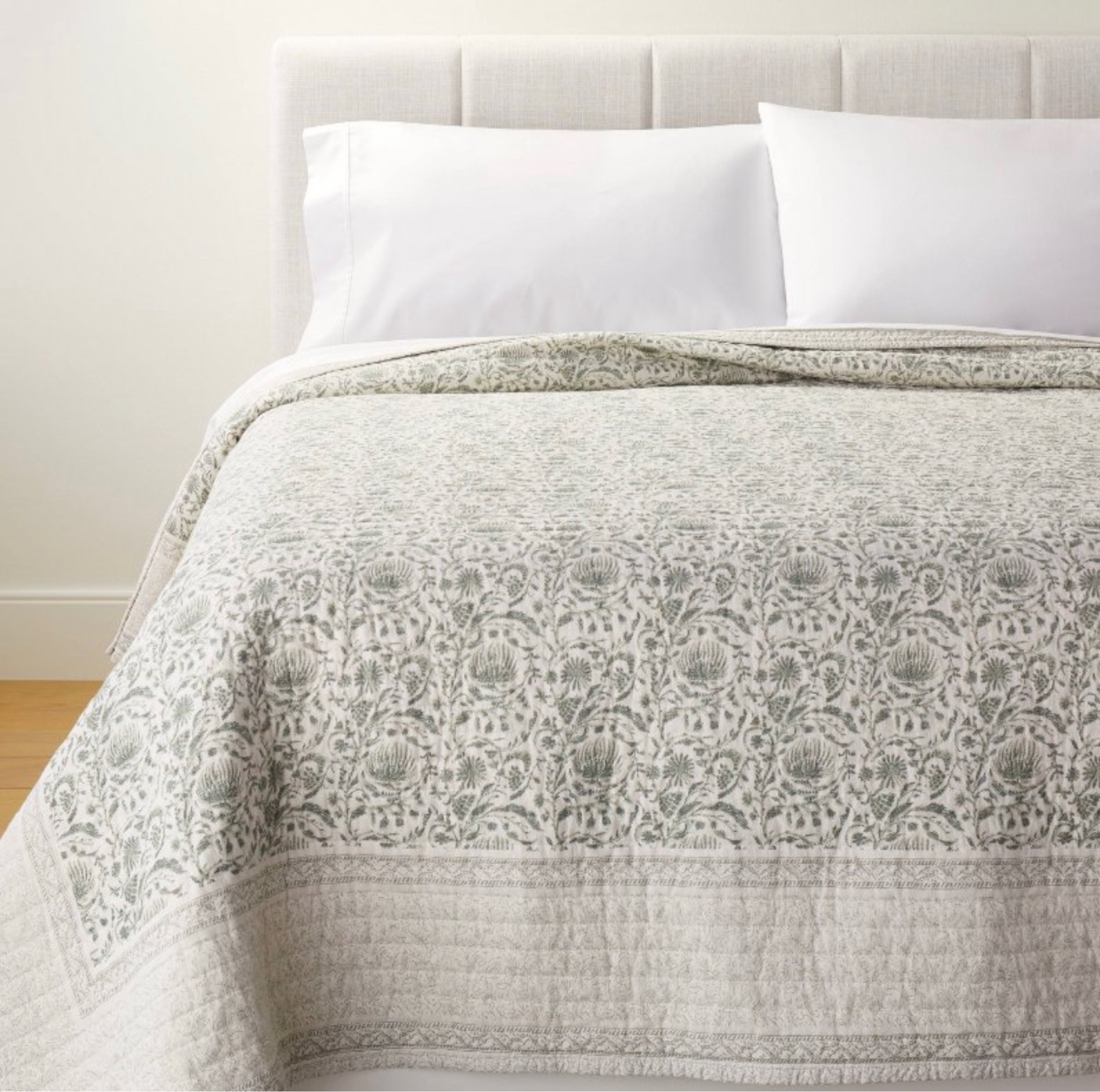I love this slub print light green quilt from Studio McGee. Currently 20% off! 

#LTKhome #LTKFind #LTKsalealert