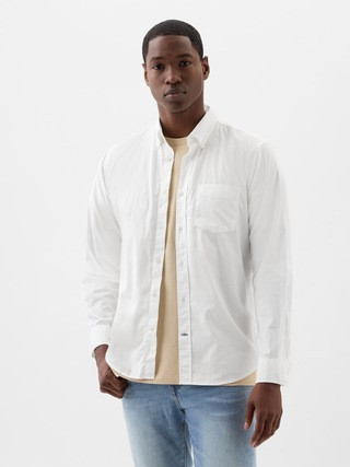 Stretch Poplin Shirt in Standard Fit | Gap Factory