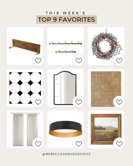 Your favorite things this week 💕
-
Home decor. Peel and Stick tile. Jute rug. Wall mirror. Curtain. Christmas lights. Wall hooks. Wood shelf. 

#LTKhome #LTKfindsunder50