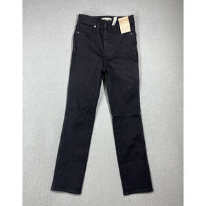 Madewell Jeans Womens 25 Stovepipe Slim Straight Black High Rise Ankle Denim | Poshmark