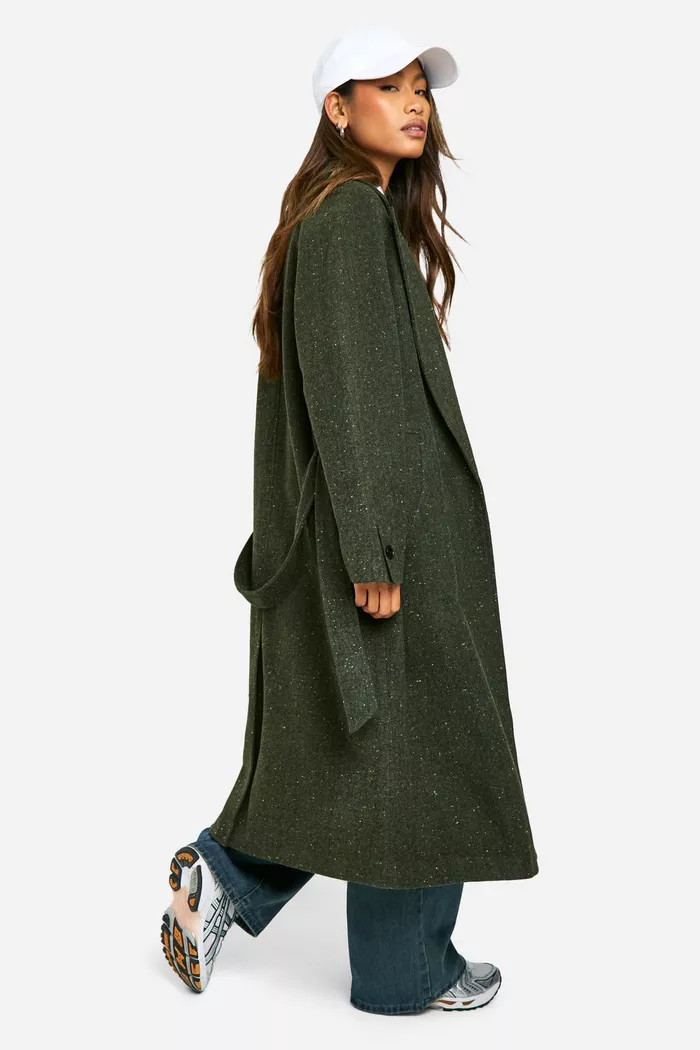 Textured Oversized Wool Look Coat | boohoo (US & Canada)