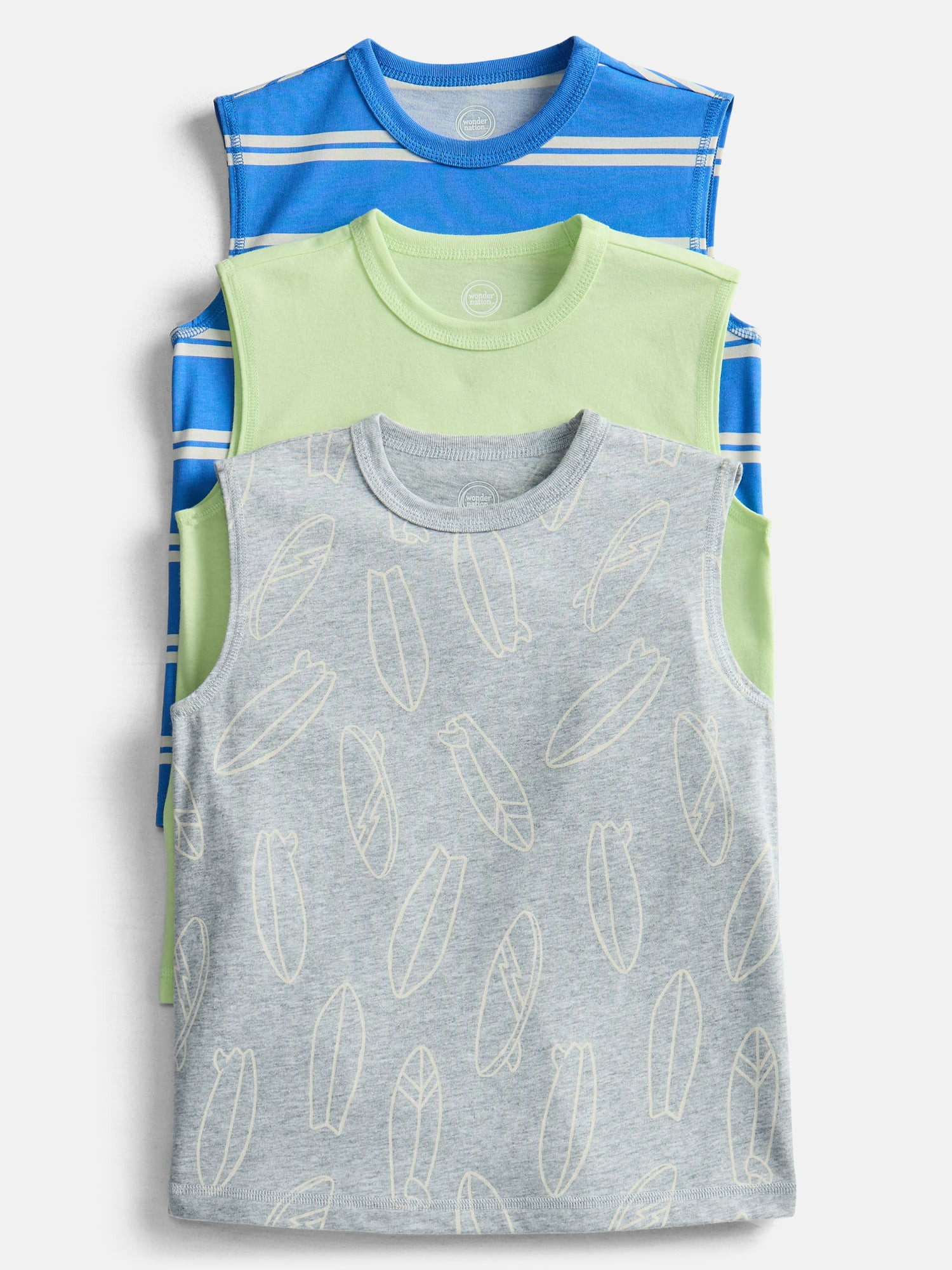 Wonder Nation Boys Tank Tops, 3-Pack, Sizes 4-10 | Walmart (US)