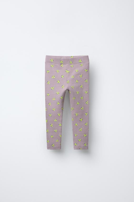 RIBBED PRINTED LEGGINGS | Zara US
