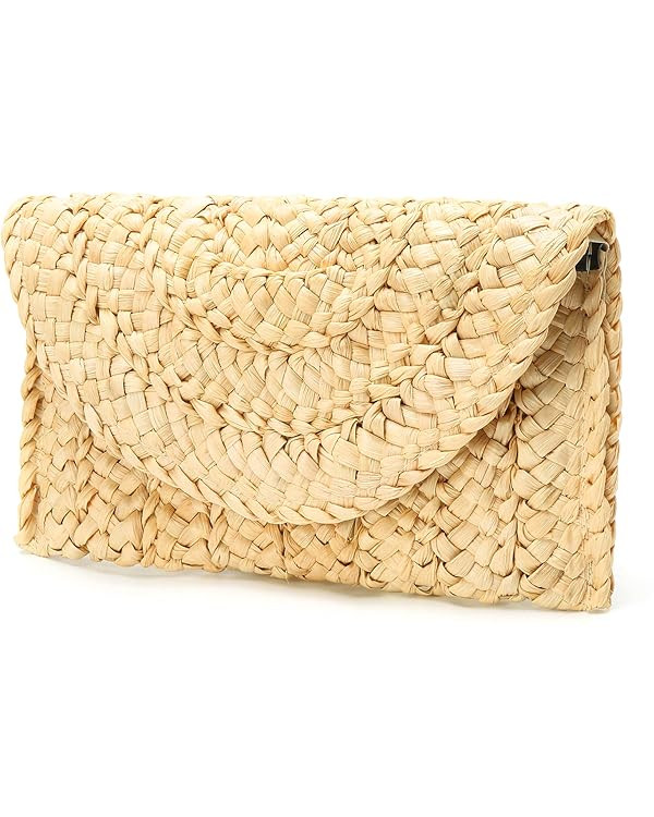 Obosoyo Women's Straw Clutch bags Handbag Straw Purse Envelope Bag Wallet Summer Beach Bag Woven ... | Amazon (US)