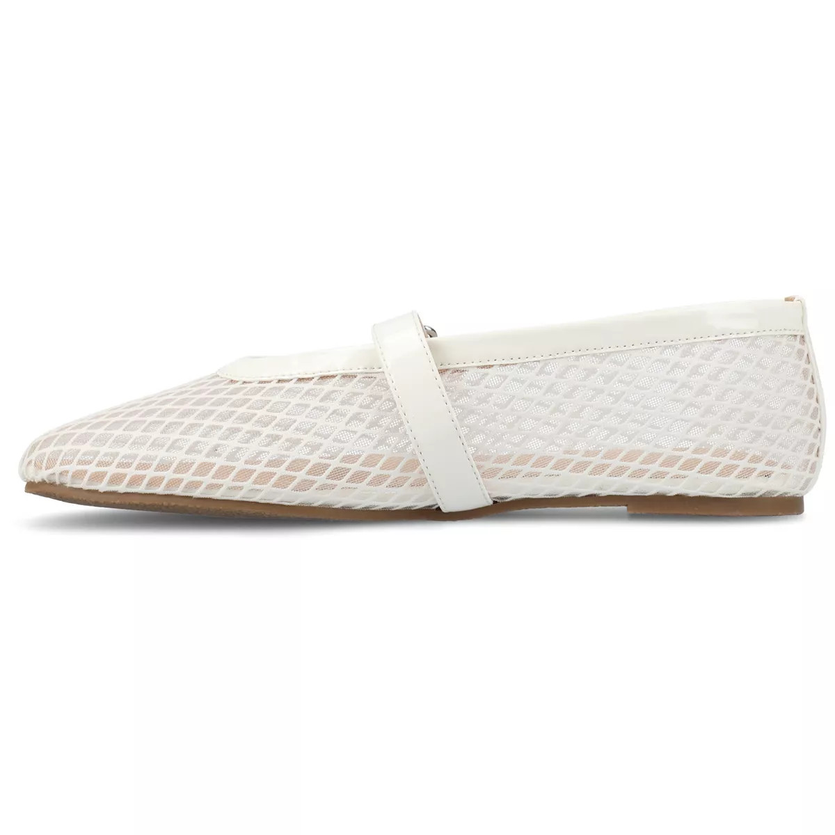 Journee Women's Casha Mesh Dress Flats, White 11 | Target
