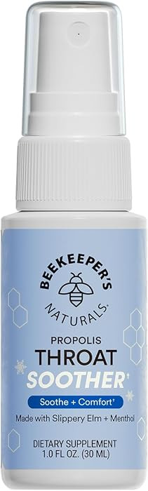 Beekeeper's Naturals Propolis Throat Soother Spray w/ Menthol - Fast Relief | Amazon (US)