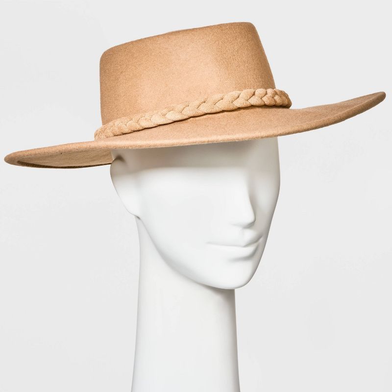 Women&#39;s Felt Boater Hat - A New Day&#8482; Beige | Target