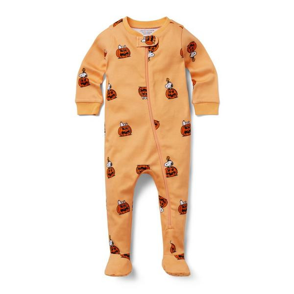 Baby Good Night Footed Zip Pajamas in PEANUTS™ Snoopy Pumpkin | Janie and Jack