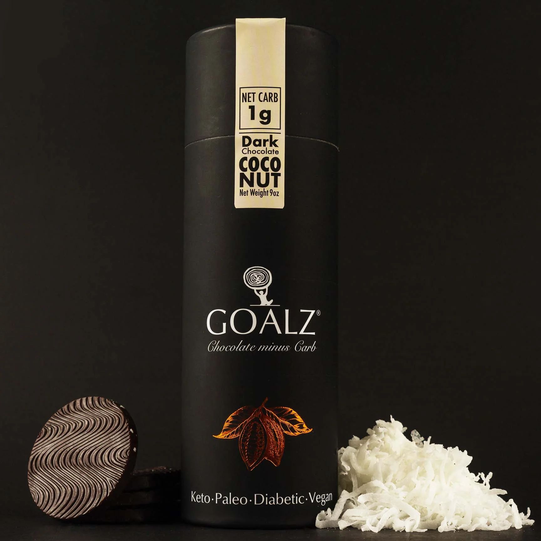 Dark Keto Chocolate with Organic Coconut | Goalz