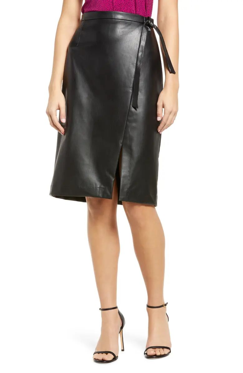 Faux Leather Wrap Skirt | Nordstrom