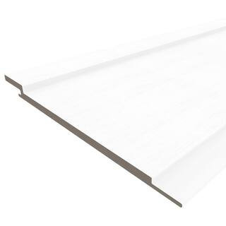 Board and Batten 10.94 in. x 120 in. Arctic Snow White Composite Lap Siding | The Home Depot