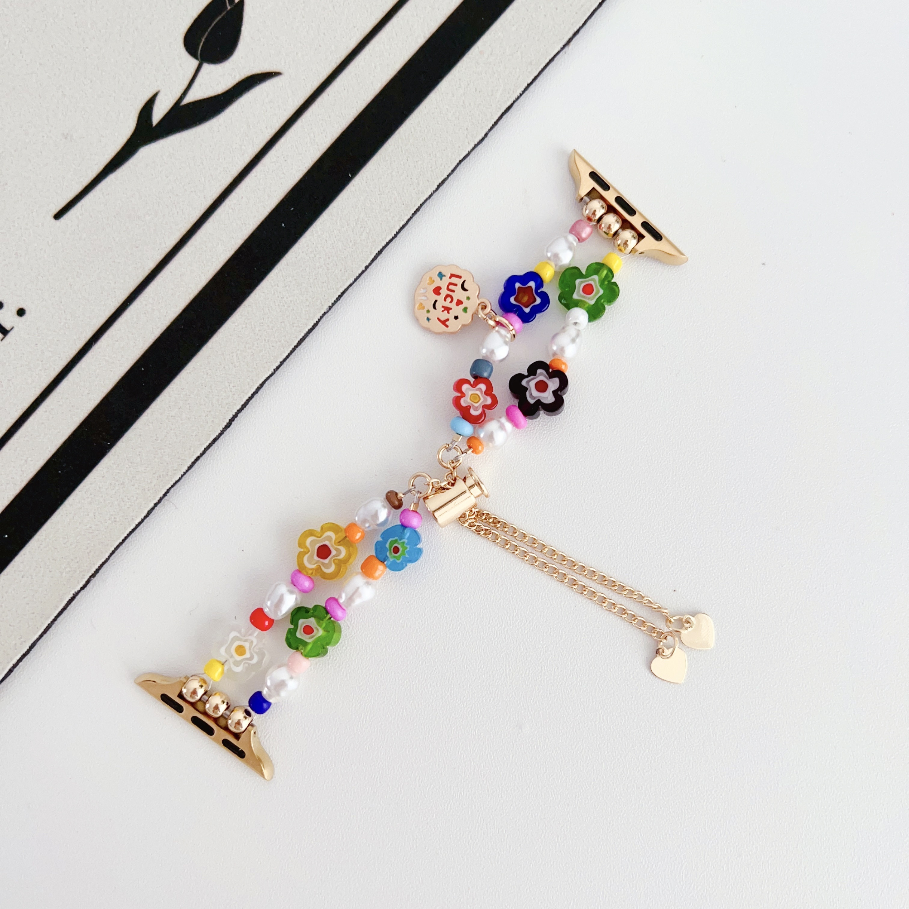 cute flower beaded bracelet watchband compatible iwatch - Temu | Temu Affiliate Program
