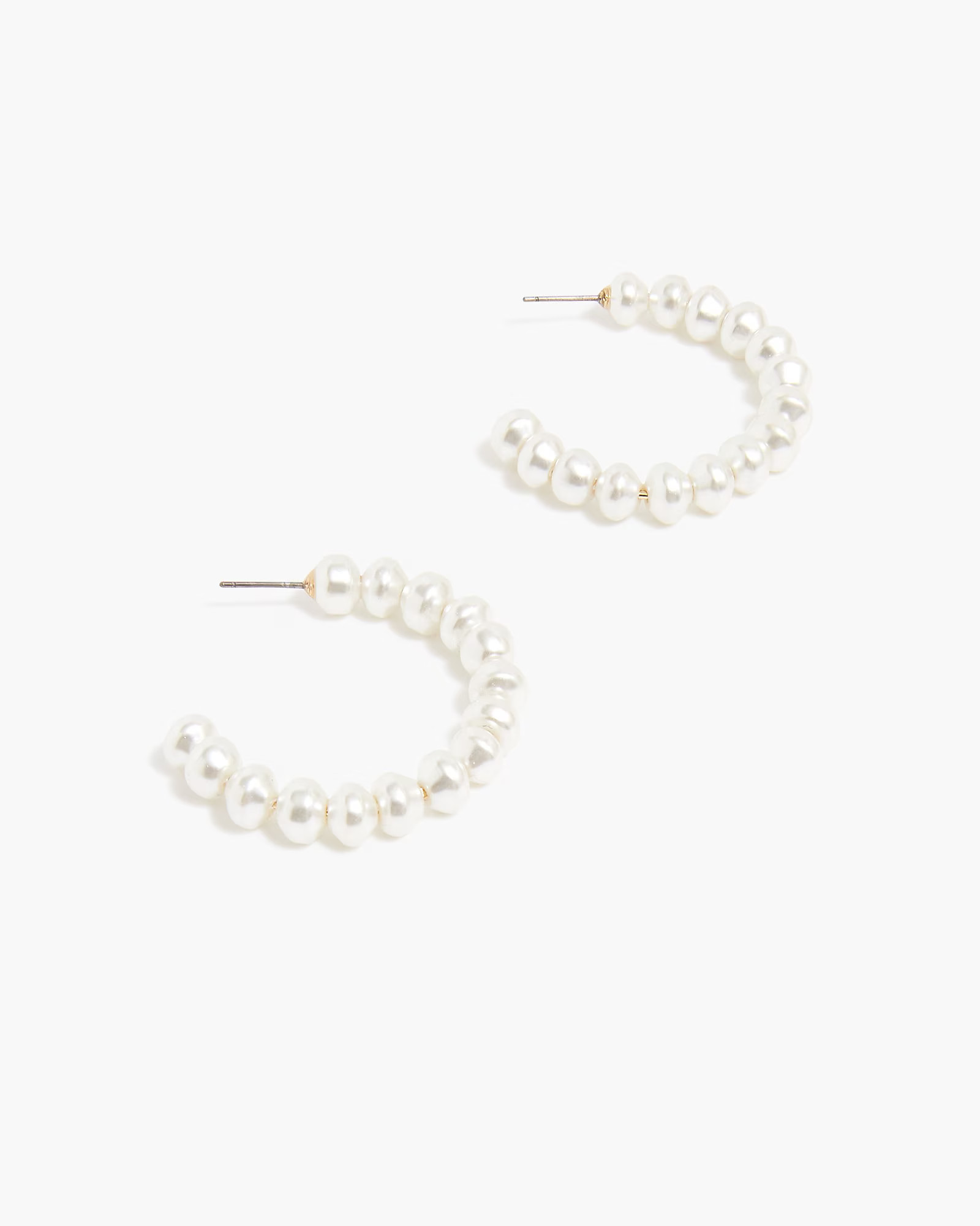 Pearl hoop earrings | J.Crew Factory