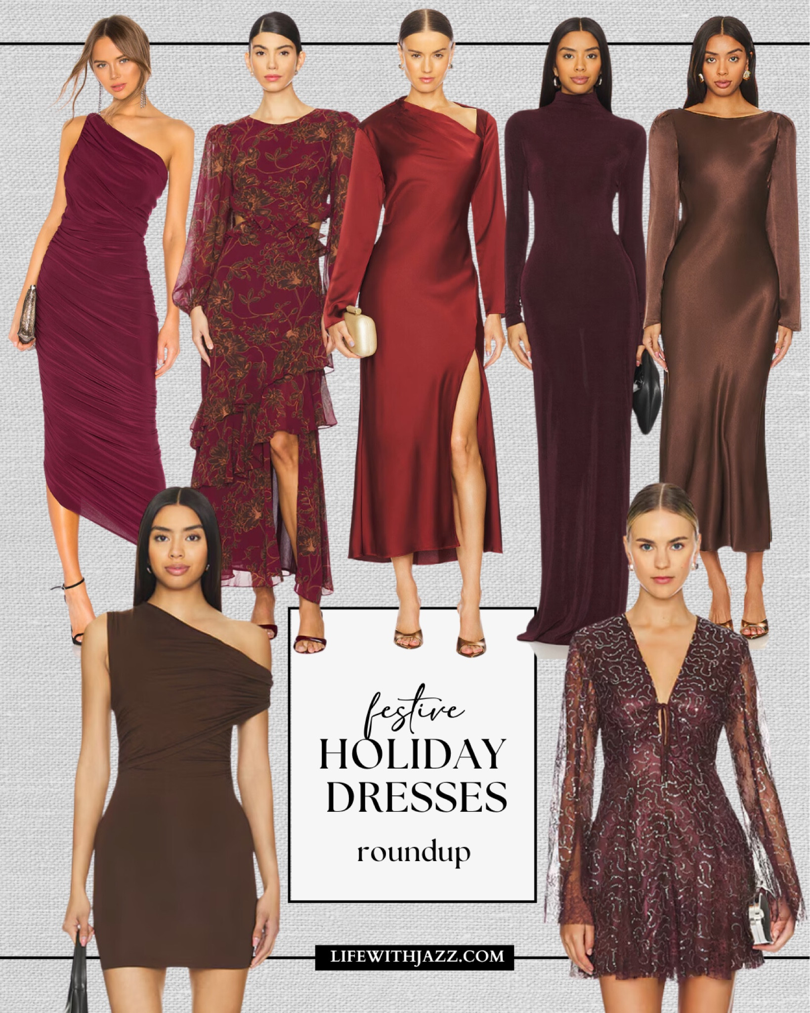 Festive holiday dresses in red, burgundy, and brown tones 

Holiday party / formal / maxi dress / midi dress / mink dress / long sleeved dress / fall wedding / winter wedding 

#LTKHoliday #LTKStyleTip